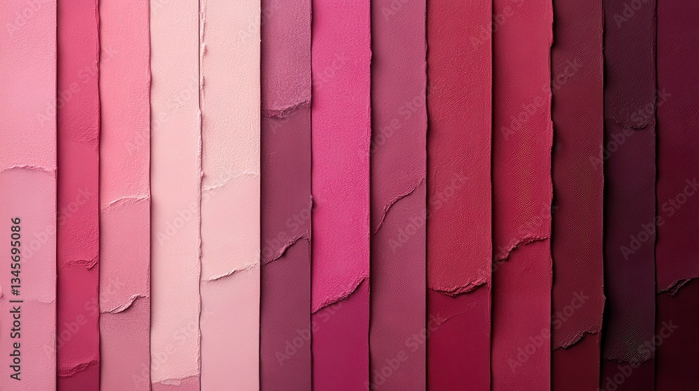 Poster abstract gradient of pencil strokes featuring a spectrum of pink and red hues with textured transiti