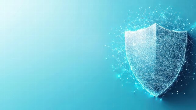 globe Cybersecurity and Protection Rotating globe with digital shield and network connections, data protection concept.