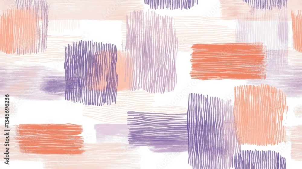 Poster Abstract pencil strokes create a pastel backdrop with various textures and colors for artistic expression