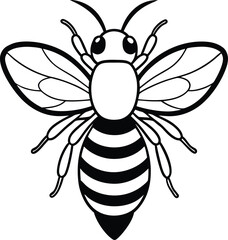 Bee honey bee isolated on a white background
