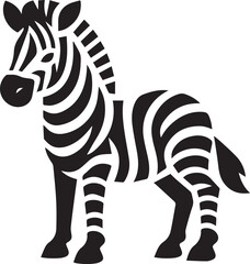 Walking Cartoon Zebra vector illustration
