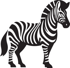 Walking Cartoon Zebra vector illustration

