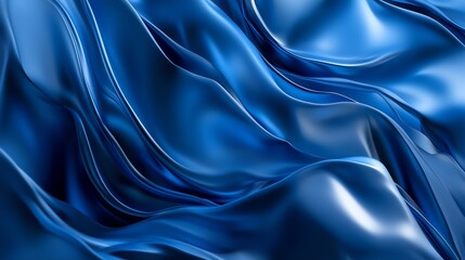 Obraz premium Blue futuristic technology background with organic motion Generative AI
