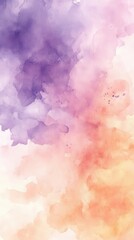 Obraz premium Soft watercolor blend of lavender and peach creates a calming atmosphere in a serene setting