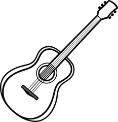 Fototapeta premium Acoustic Guitar Concept Art Vibrant MusicThemed Design 