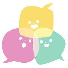 話し合うふきだしイラスト