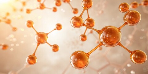 molecular structure on white background