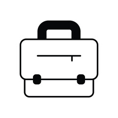 Briefcase icon isolated on a white background. Vector illustration.