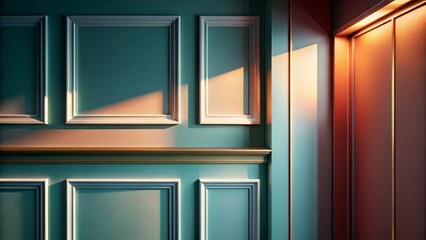 Modern Minimalist Interior Design: Geometric Wall Trim Details