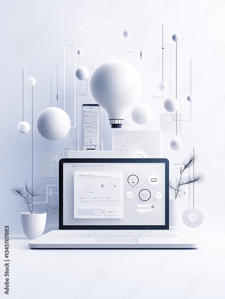 Poster interactive webpage design with hover effects and transitions, engaging user interface, modern web a