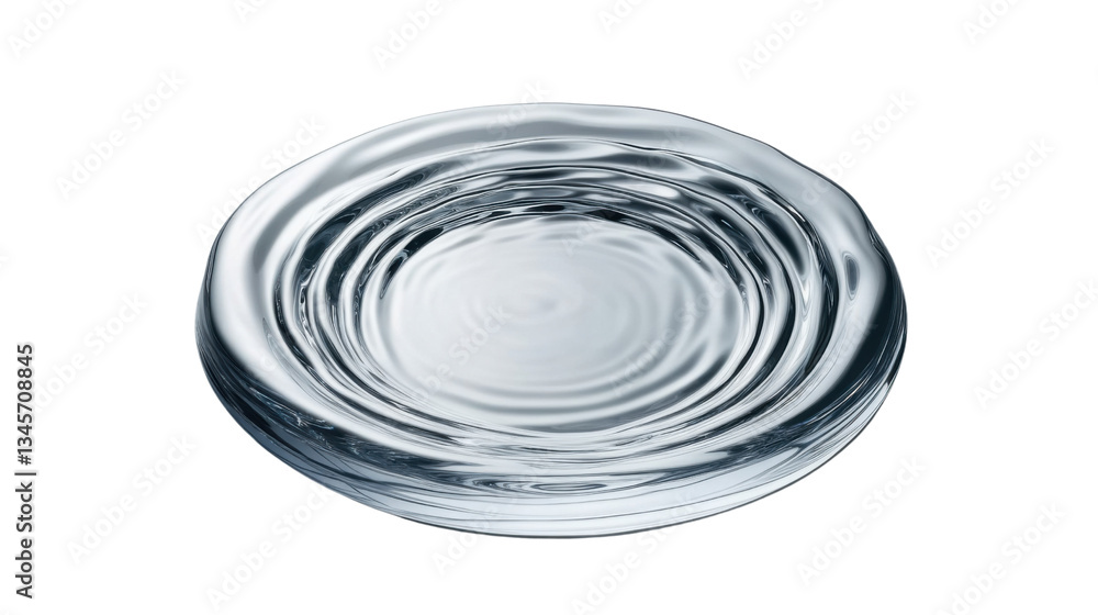 Poster transparent water ripple creating concentric circles on transparent background