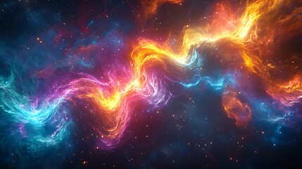 A breathtaking digital artwork of human DNA strands transforming into a vibrant spectrum of colors, symbolizing unity and shared humanity, glowing energy surrounding the helix,