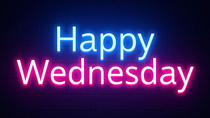 Happy Wednesday Neon Design