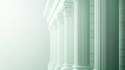 Obraz premium Ancient Columns Facade Exterior Daylight