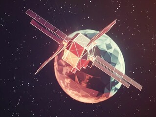 Obraz premium Orbiting Satellite