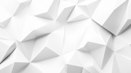 Abstract geometric white triangles background, 3d design texture, graphic pattern