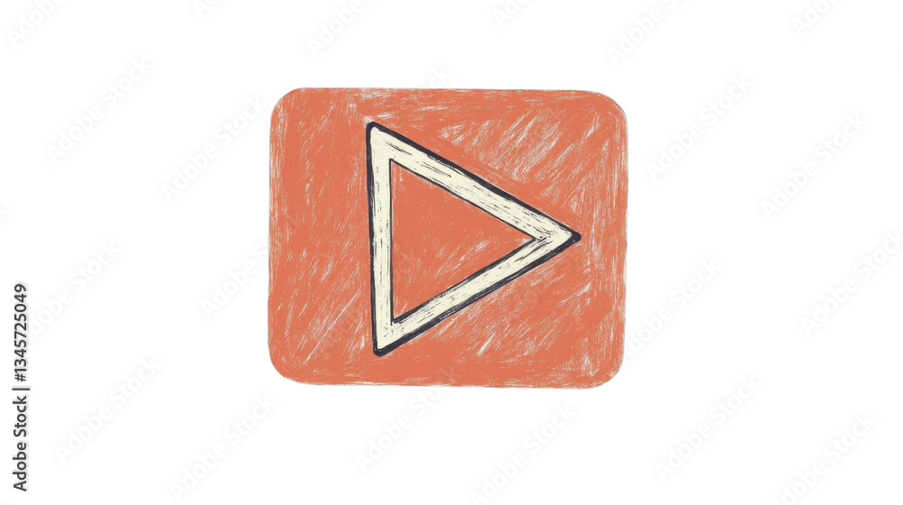 Aufkleber play button showing start or forward on transparent background