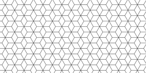 Fototapeta premium Vector grid metal gradient science web tech connection triangle diamond honeycomb hexagon art. Seamless pattern with hexagon square cube geometric pattern shapes grid metal element texture design.