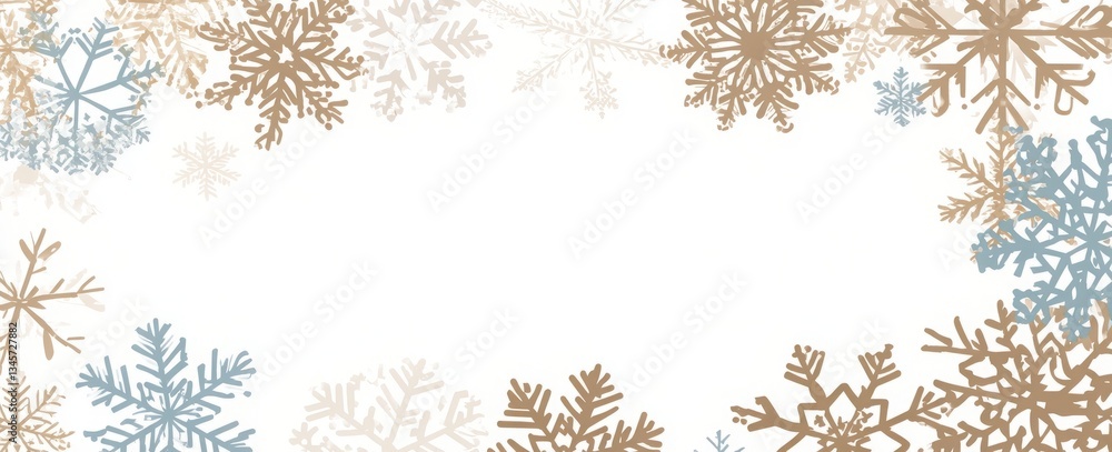Poster a snowflake pattern with a white background. a simple vector illustration of snowflakes and stars in