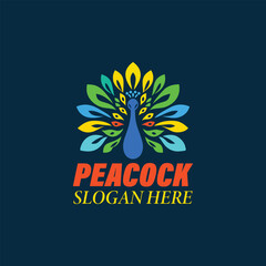 Peacock logo design