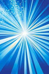 Fototapeta premium Abstract blue background with sun ray designs, offering a summer-themed vector illustration perfect for seasonal promotions or creative projects.