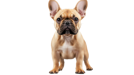 French bulldog puppy standing on transparent background