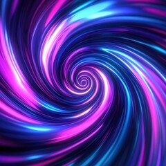 Vibrant, swirling, abstract vortex of neon colors