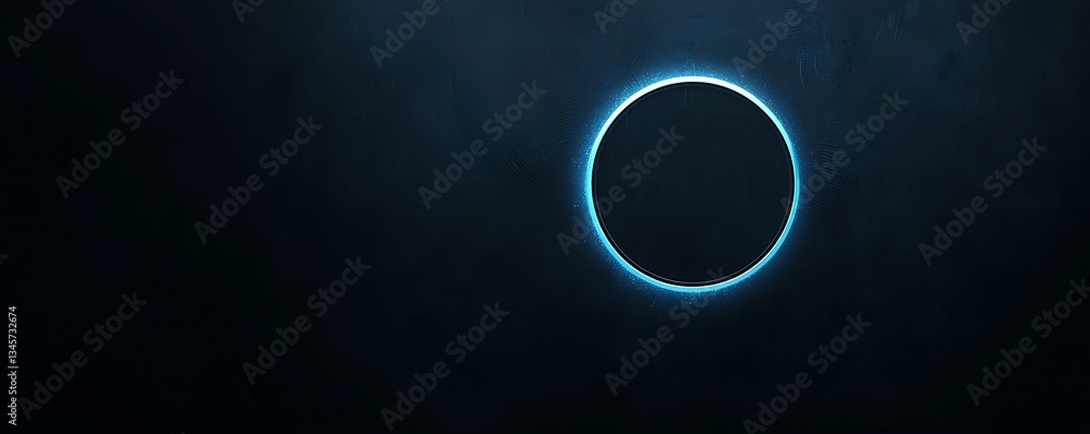 Poster abstract blue gradient background with a circular shadow light, versatile for various design uses su