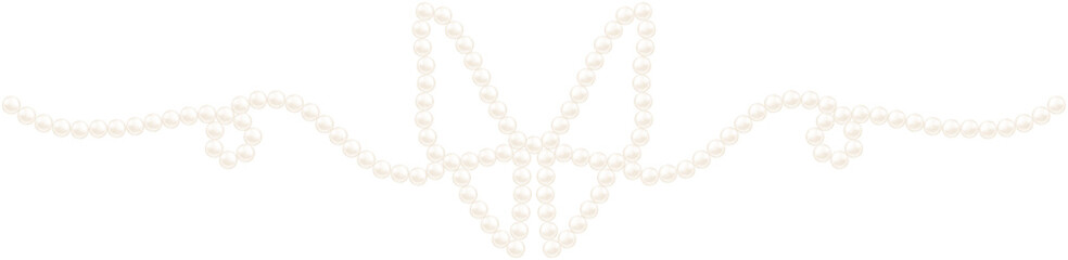 Aesthetic Coquette Butterfly Pearl Border