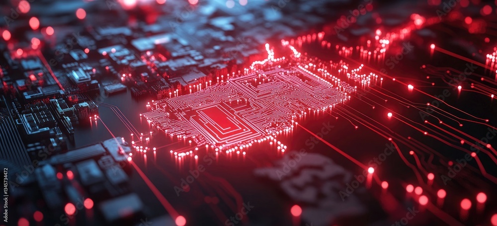 Poster circuit board with illuminated map