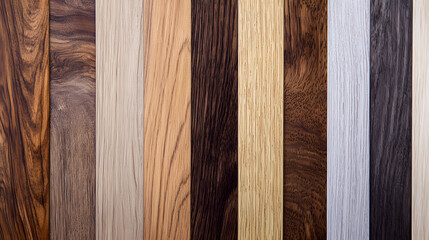 Wood surface with natural grain patterns and texture, featuring a variety of wood grains and colors