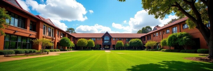 Wide shot of UNSW Kensington campus buildings and grounds, image, aerial