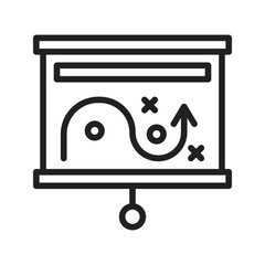 Whiteboard icon vector image. Suitable for mobile apps, web apps and print media.