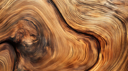 Brown Wood Texture with Grain Pattern on Natural Wooden Surface