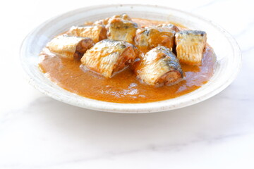 新鮮なイワシを味噌でじっくりと煮込んだ、イワシの味噌煮
