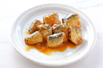 新鮮なイワシを味噌でじっくりと煮込んだ、イワシの味噌煮
