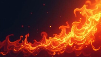 Fiery, dynamic blaze; large, textured flames ideal for banner , flames, red