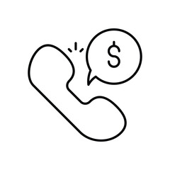 Call  icon isolated on a white background. Vector illustration.