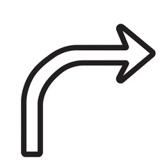 Curved Right Arrow Symbol