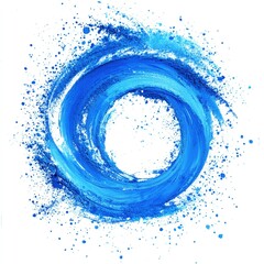 Fototapeta premium Abstract blue swirling circle