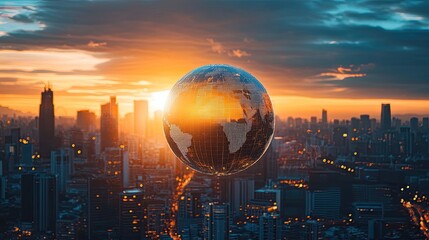 A concept of global business.  