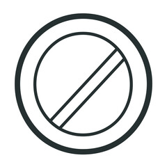 Prohibited Circle Symbol