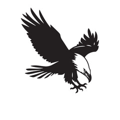 Fototapeta premium Eagle vibrant exciting logo vector silhouette shows power and strenght illustration design.