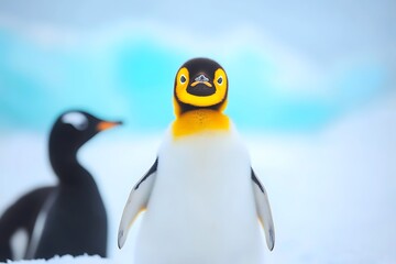 Obraz premium King Penguin Chick for Antarctic Ice.