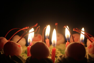 Birthday cake and candles