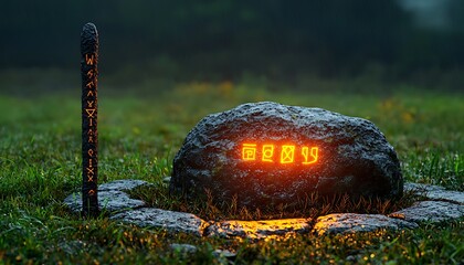 Mystic runes glow for forest dawn.