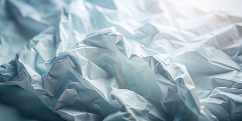 Obraz premium Soft Textured White Crumpled Paper Background - Abstract Photography