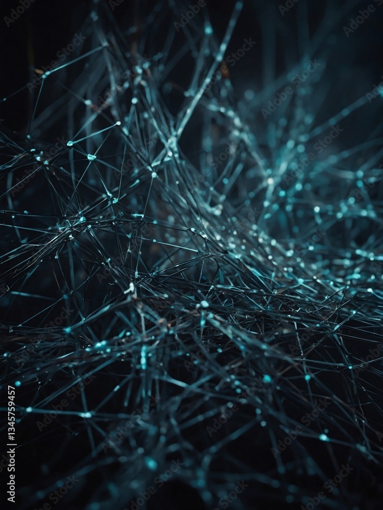 Poster abstract digital network for it branding