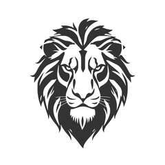 Lion head majestic logo vector silhouette shows power and strenght illustration design.
