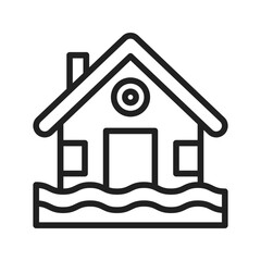 Flood Sensor icon vector image. Suitable for mobile apps, web apps and print media.